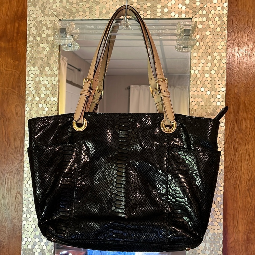 Michael Kors faux croc hand bag.